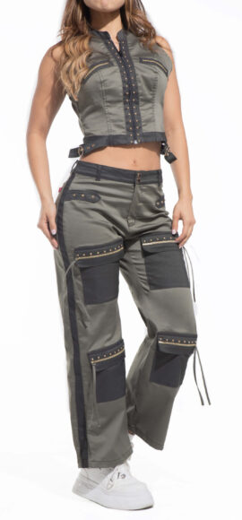 CONJUNTO DE CHALECO Y PANTALON ACAMPANADO – 71267