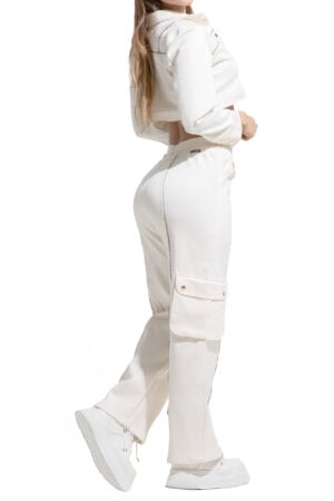 SET CHALECO LEVANTA COLA AZUL BEIGE BOTA ANCHA  – 64418