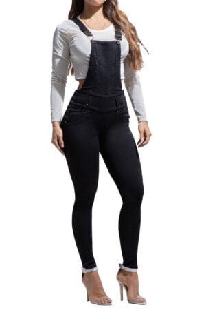 ENTERIZO LEVANTA COLA NEGRO BOTA SKINNY -80843